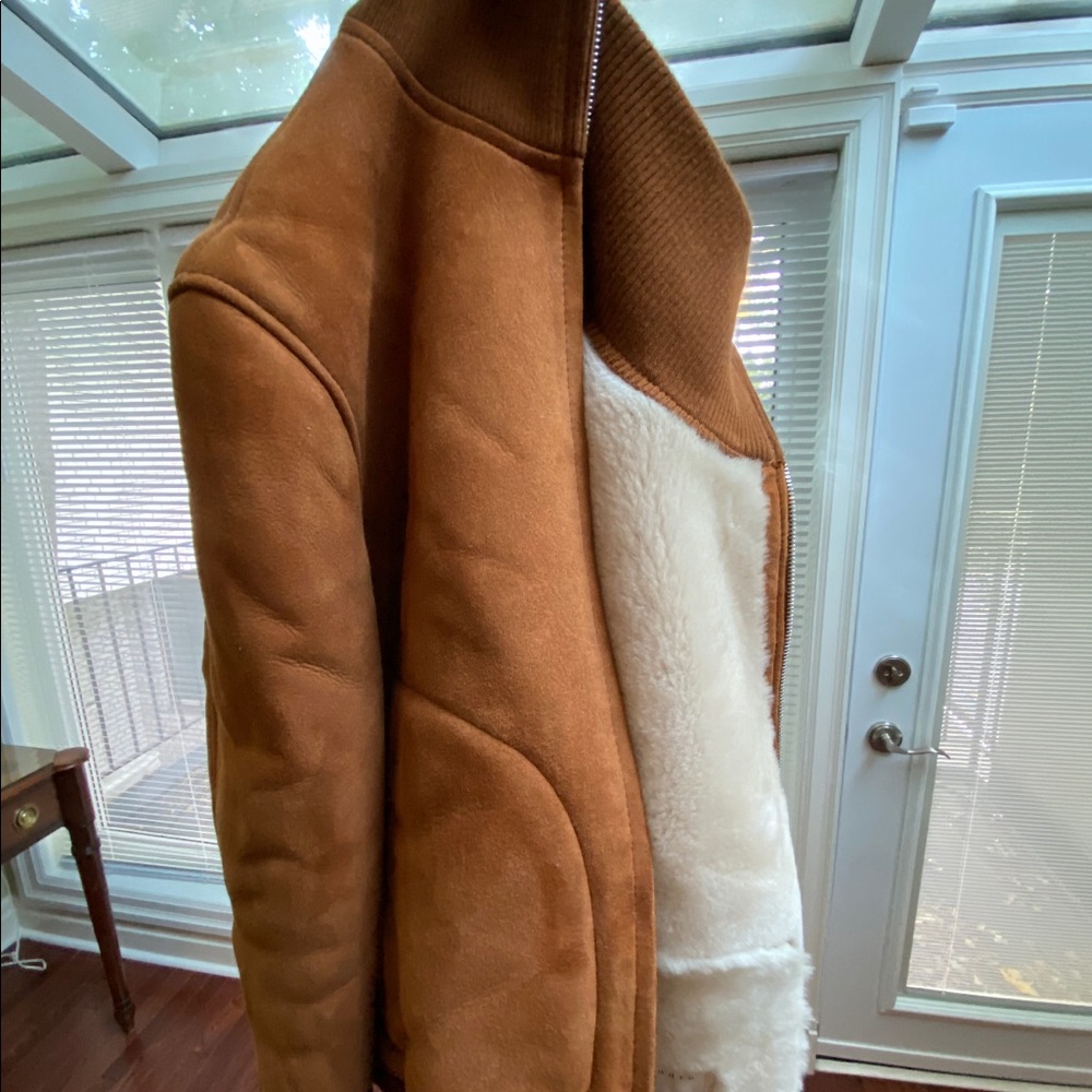 BNWT SANDRO PARIS LEATHER SHEARLING JACKET-MEN (S) - Picture 3 of 7